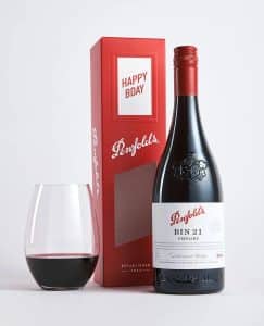 Penfolds wine bottle and wine gift box